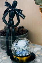將圖片載入圖庫檢視器 夏日冰藍玫瑰花球│Summer Blue Rose With Glass Dome