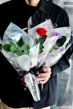 將圖片載入圖庫檢視器 唯一 ‧ 波卡點恆星玫瑰花 │ Preserved Rose With Polka Dot Paper Wrapping