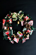 將圖片載入圖庫檢視器 美式經典聖誕圖騰花圈|Classic American Christmas Pattern Wreath