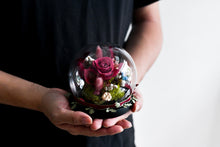 將圖片載入圖庫檢視器 非凡洋紅玫瑰玻璃罩│Preserved Flowers Dome With the Color of Viva Magenta