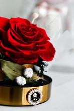 將圖片載入圖庫檢視器 紅玫瑰祈願羽球│Preserved Red Rose With Glass Dome