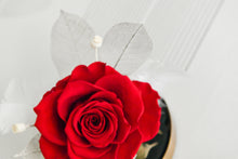將圖片載入圖庫檢視器 紅玫瑰祈願羽球│Preserved Red Rose With Glass Dome