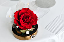 將圖片載入圖庫檢視器 紅玫瑰祈願羽球│Preserved Red Rose With Glass Dome