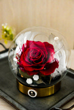 將圖片載入圖庫檢視器 紅玫瑰祈願羽球│Preserved Red Rose With Glass Dome
