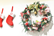 將圖片載入圖庫檢視器 美式經典聖誕圖騰花圈｜Classic American Christmas Pattern Wreath
