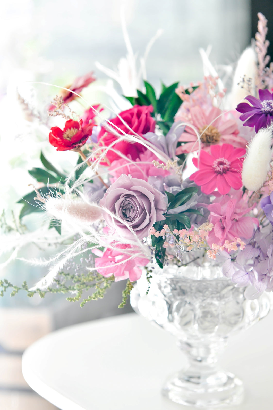 薔薇色優雅桌花｜Rose Gratitude & Grace